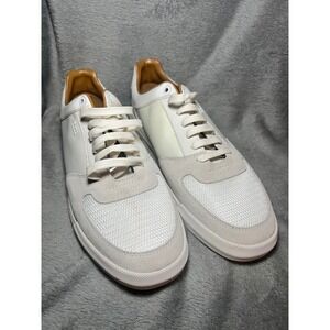 BOSS Hugo Boss Mens White Leather Suede Low Top Sneakers EU 43 US 10